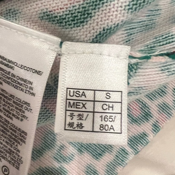 NWT Brooks Brothers Green and Pink Leopard Print Cardigan | Size S - Picture 9 of 12